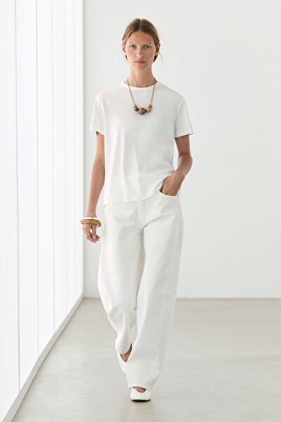 Massimo Dutti %100 pamuklu kısa kollu t-shirt