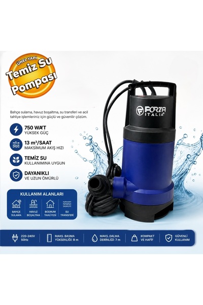Forza GP750 Temiz Su Drenaj Pompası 750 Watt Pompa