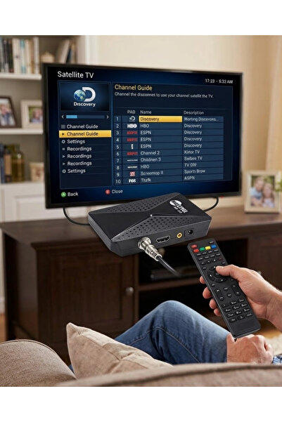 Lisinya جهاز استقبال الأقمار الصناعية المتطور يدعم HDMI وUSB وWiFi -