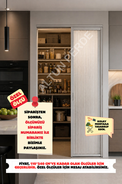 D&Y GAUDERY PLİSE AKORDİYON SÜRME KAPI – ÖLÇÜYE ÖZEL ÜRETİM (MAX 110x240 cm) ...