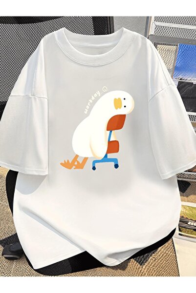 bolivia's Women'S Black Cute Duck Graphic T-Shirt - Casual Summer Tee with Pl...