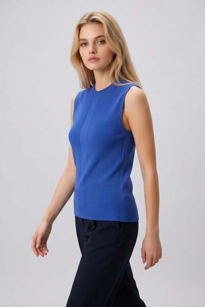 odelon Women's Ribbed Knit Sleeveless Knitwear Athlete Blouse Saks