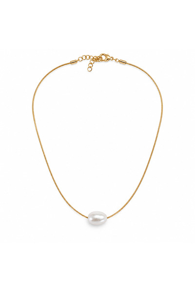 Rossetto Atelier Paslanmaz Çelik Sofia Oval İnci Choker