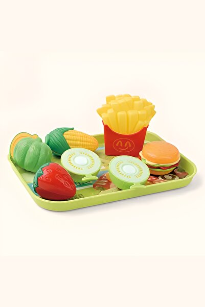 Zadem Store Hamburger Dükkanı Oyun Seti - Dilimlenebilir Çilek, Sebzeler, Ham...