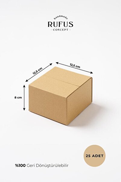 rufus concept 12,5x12,5x8cm Kraft Koli 25 Adet