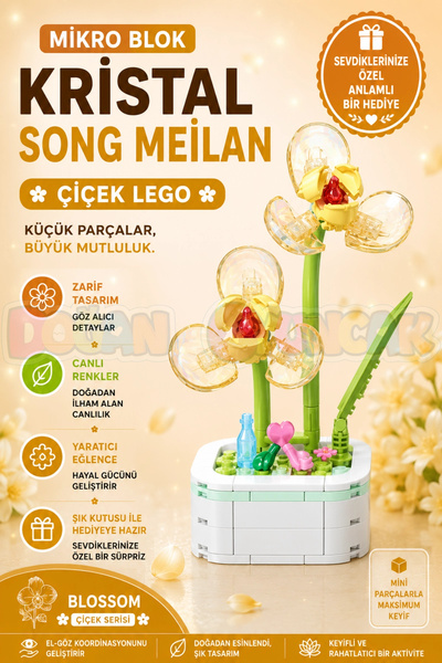 Doğan Oyuncak Dünyası Micro Block Crystal Song Meilan Flower Lego - Lego Sets...