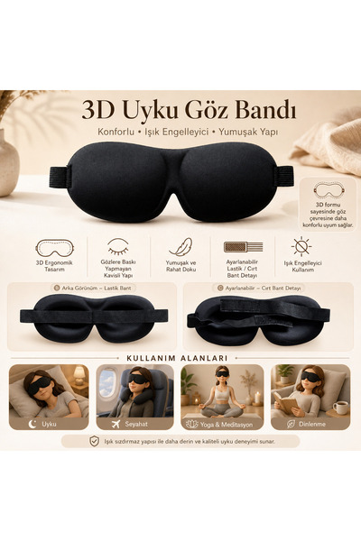 vikivin bebe 3D maska za oči za spavanje, blokira crno svetlo, podesiva maska...