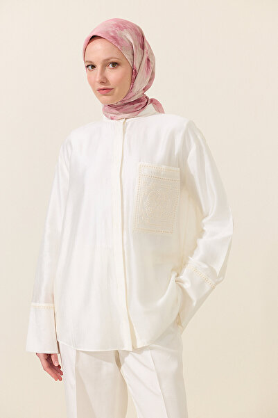 cs camellia scarf Φλόρα Βαμβακερό Φουλάρι Βισκόζης - Ροζ