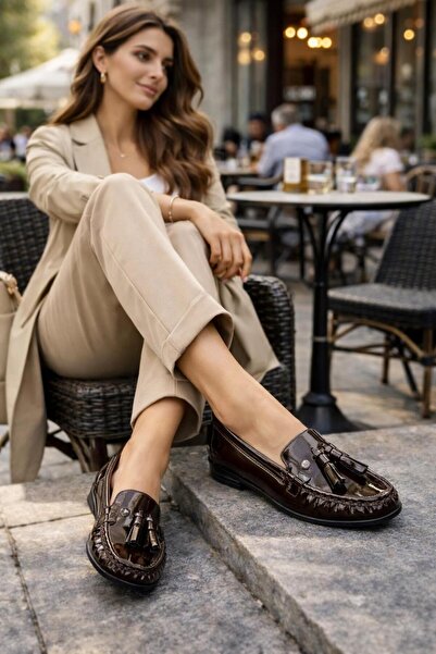 eforia 2601 Burgundy Loafer Full Orthopedic Casual Women's Shoes