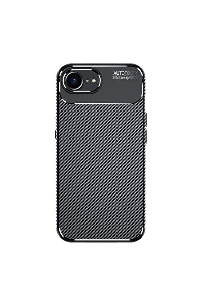 UnDePlus Apple iPhone 17E - 16E Kılıf Kılıf Karbon Silikon Case