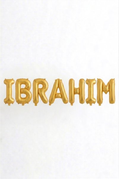 Mehca Ibrahim Name Balloon Written on Foil Balloon