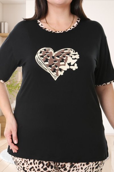 Bella Linda Large Size Viscose Bermuda Women's Pajama Set