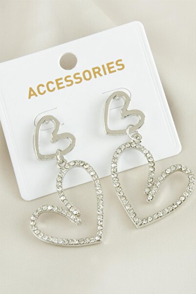 ZERO LAND Ilkeshop Heart New Season (04845) Stone Earrings-Yellow