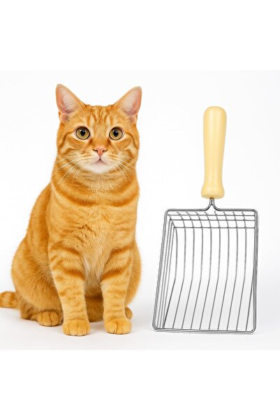 SARFEX Stainless Steel Cat Litter Shovel Hygienic and Practical Strong Cat Li...