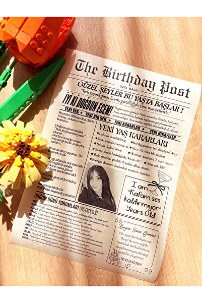 Pankart Evi Doğum Günü Partisi Gazetesi 10 adet - A5 ölçüsü Tek Yön - Happy B...