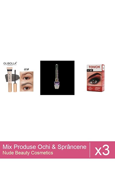 Makeup Set Mix 3 produse Rimel Sprancene: Rimel sprancene Olibolla #01 Espres...