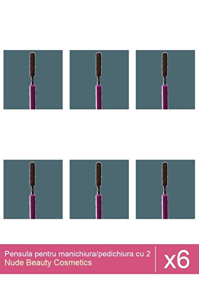 Makeup Set 6x Pensula pentru manichiura/pedichiura cu 2 capete