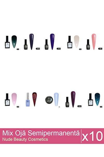 Makeup Set Mix 10 produse Nail Oja: Oja semipermanentă Global Fashion, Gel po...