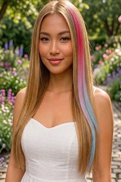 CAŞ DEKORASYON 3 Color Ombre Straight Side Snap Hairpiece-50 cm (2 Pieces)