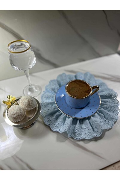 NURGİTA HOME Fırfırlı Fistolu Duck Keten Kahve Sunum Peçetesi &Kokteyl Peçete...