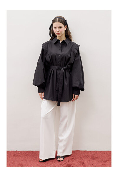 LC Waikiki Nevavm with a Difference Nora Design Shirt Black
