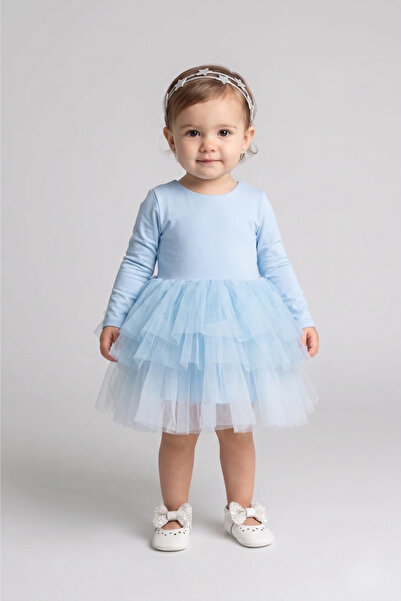 Le Mabelle Baby Girl Ballerina Dress with Blue Tutu Skirt - Miranda