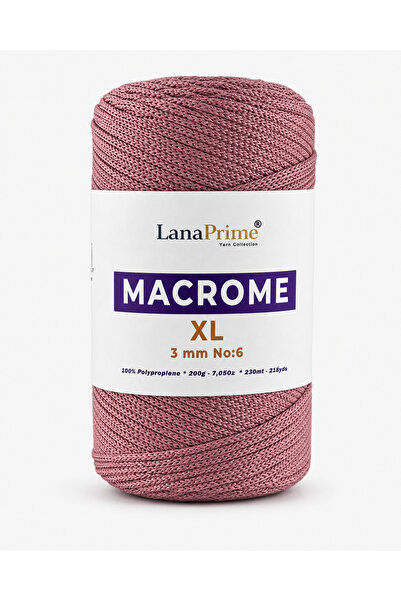 Lanaprime Macrame Knitting Cord (3mm) 230m. Bag Ipi 200 Gr Polypropylene