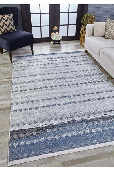 halinet Halı.Net White Modern Washable Non-Slip Living Room Carpet Haln-Hln1974