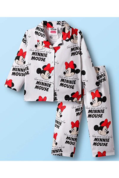 Babyhug Disney Single Jersey Knit Full Sleeves Co-ord Night Suit With Minnie ...