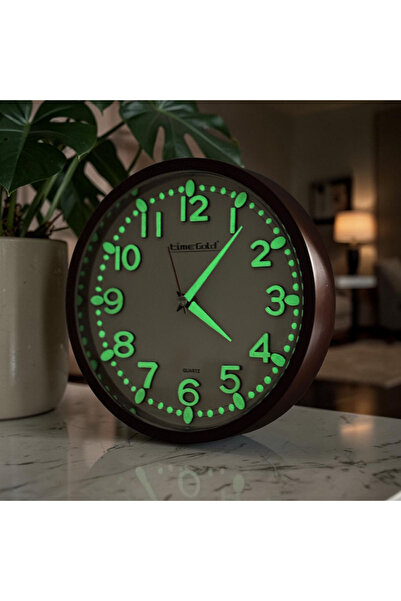 Time Gold ساعة حائط صغيرة لغرفة الأطفال مضيئة ثلاثية الأبعاد تتوهج في الظلام ...