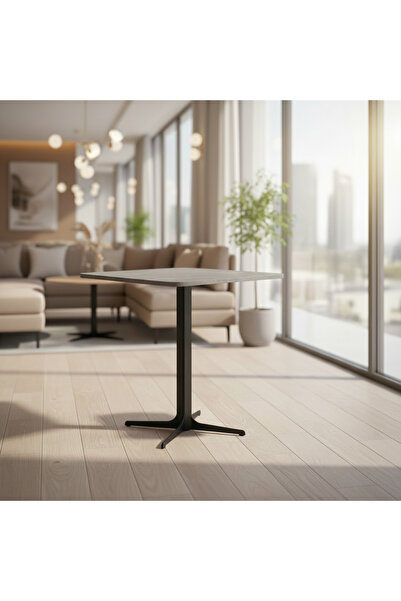 Ebticar Grey Café Table in a Modern Design