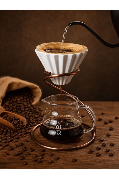 rank V60 Coffee Drip Set: Glass Dropper and Glass Serving Tool 01