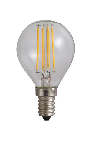 DELIGHT Bec Filament Sferic E14, 4W=45W, 3000K, lumină caldă
