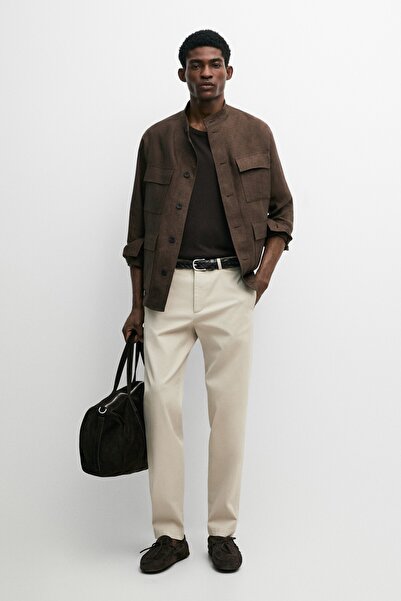 Massimo Dutti Pamuklu slim fit pantolon