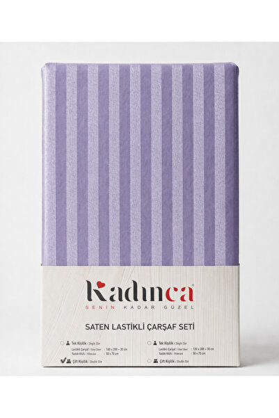 KADINCA سلسلة أريا ® |   طقم ملاءات ساتان مطاطية |   قطني |   مع حقيبة من الب...