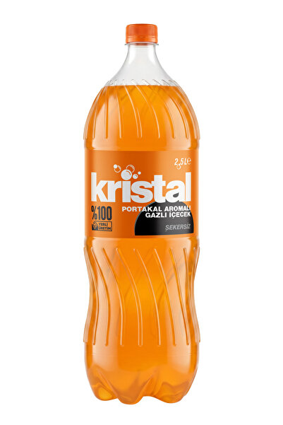 Kristal Portakal Aromalı Şekersiz Gazlı İçecek 2.5 L 6'lı