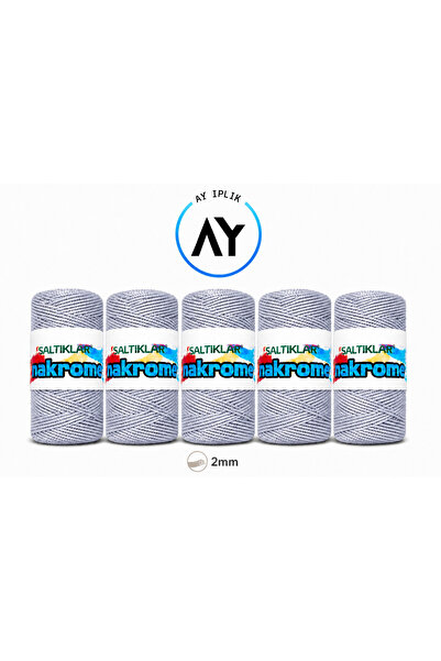 SALTIKLAR İnce Polyester Makrome 3mm 100gr İpi Çanta Ve Supla İpi 5'li Paket