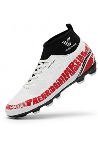 Liarca GRAFFITI SOCK PRO FG – Beyaz Kırmızı Hafif Yüksek Hız Maksimum Zemin T...
