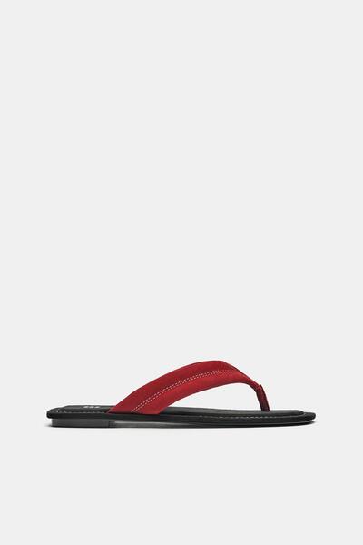 Pull & Bear Düz deri sandalet