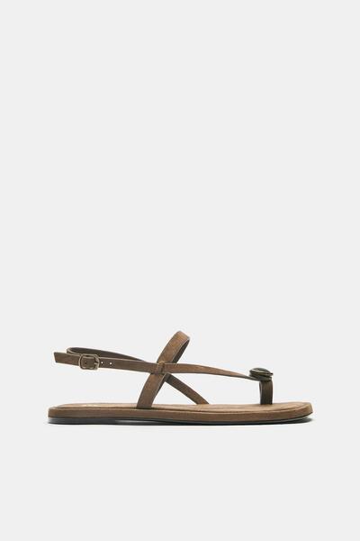 Pull & Bear Düz süslemeli sandalet