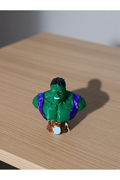 Riva Self Hulk Büst Figür - 12 cm Çok Renkli 3D Baskı Marvel Yenilmezler Deko...