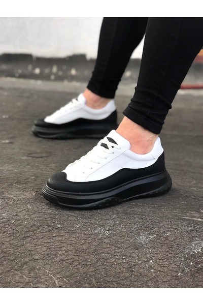 Joy Ayakkabı Jy507 Alone Lace-Up Leather Men's Casual Sneaker Shoes Cst White...