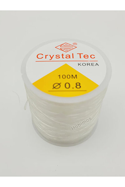 Hobimos 0,8 mm Şeffaf Lastik Esnek Misina - Takı ve Aksesuar Misinası