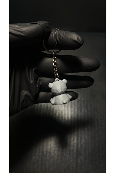 daısydecoratıon 5 Pieces of Teddy Bear Keychain Gray Figured Keychain with Teddy Bear
