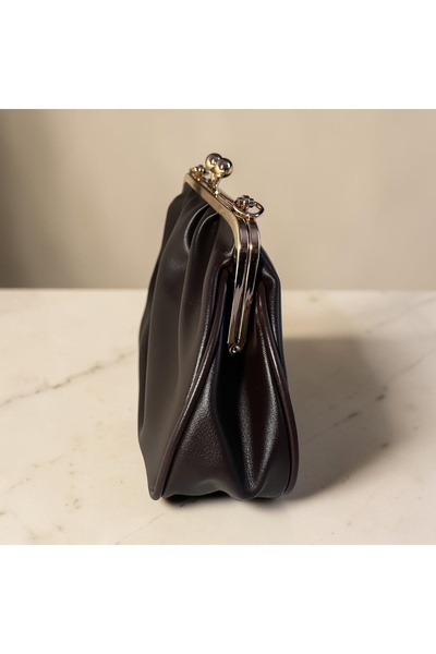 BOEM BAG Omuz askılı metal klipsli çanta