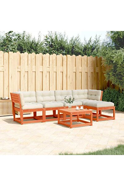 vidaxl Set mobilier de gradina cu perne, 5 piese, lemn masiv de pin