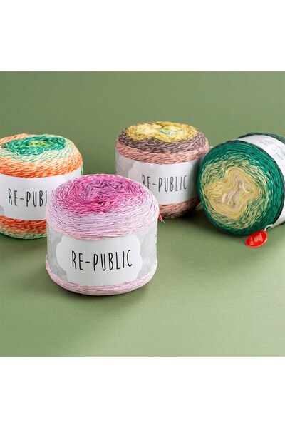 LA MİA YARNS La Mia Fresh Ebruli Hand Knitting Yarn - Lf015