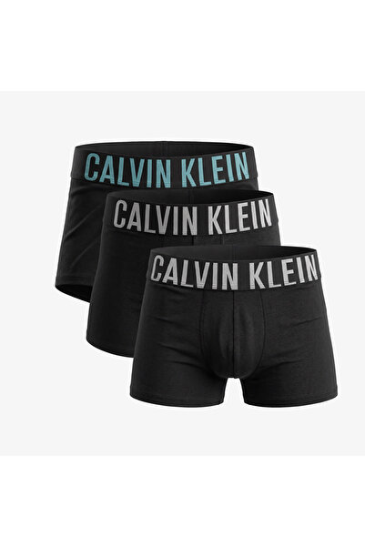 Calvin Klein Intense Power Cotton Erkek Mavi 3'lü Boxer Seti