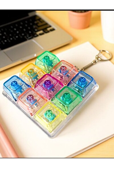 SHOP LIKE A PRO Breloc Fidget Spinner tip tastatură 5x5 cm, Jucărie antistres...