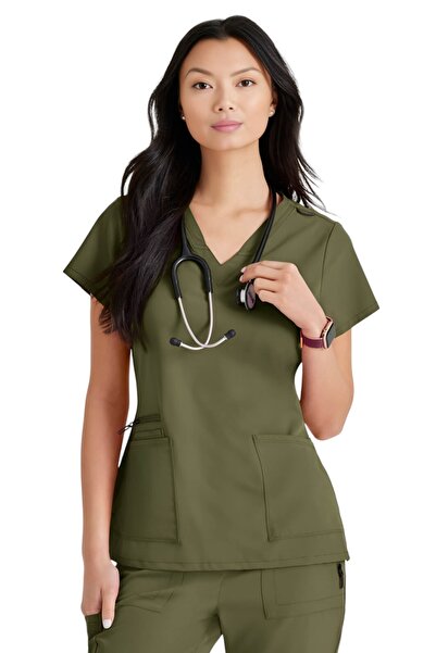 Barco Unify Purpose Halat medical de laborator pentru femei, Verde măsliniu (...